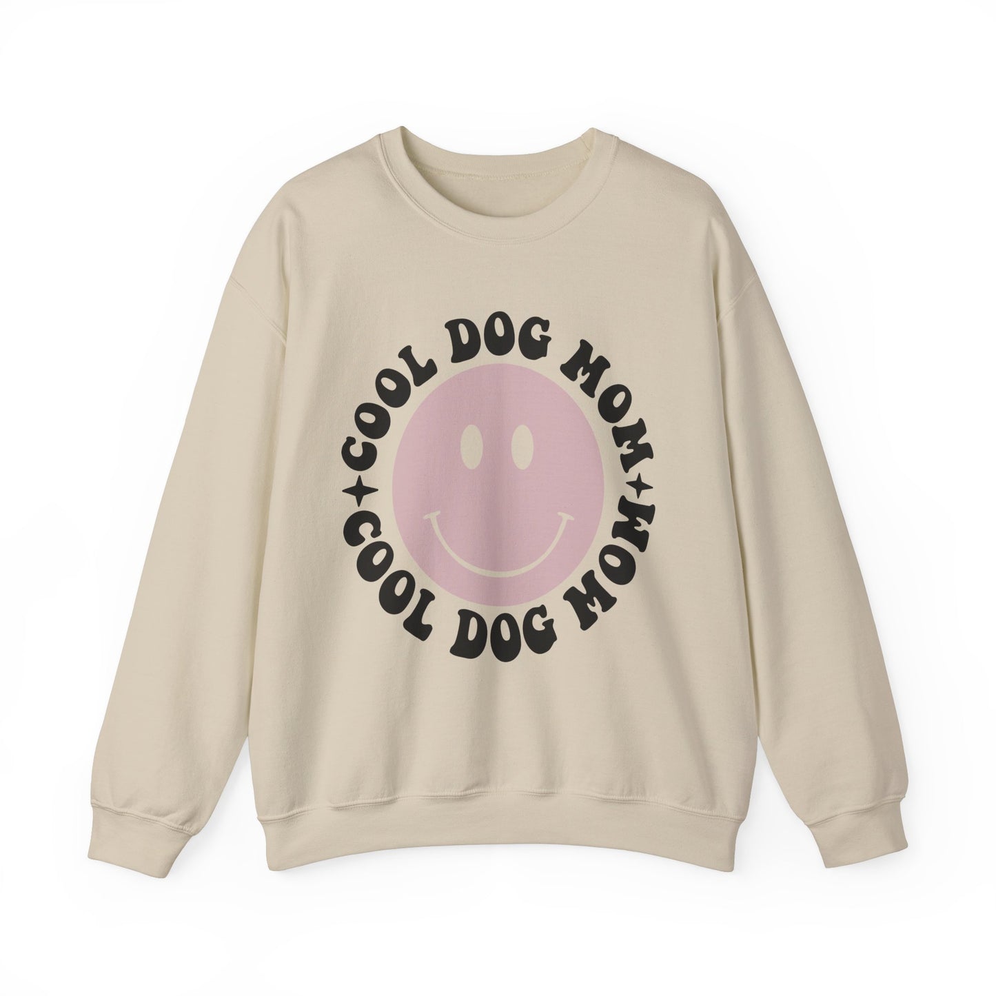 Cool Dog Mom Crewneck Sweatshirt - Trendy Pet Lover Apparel