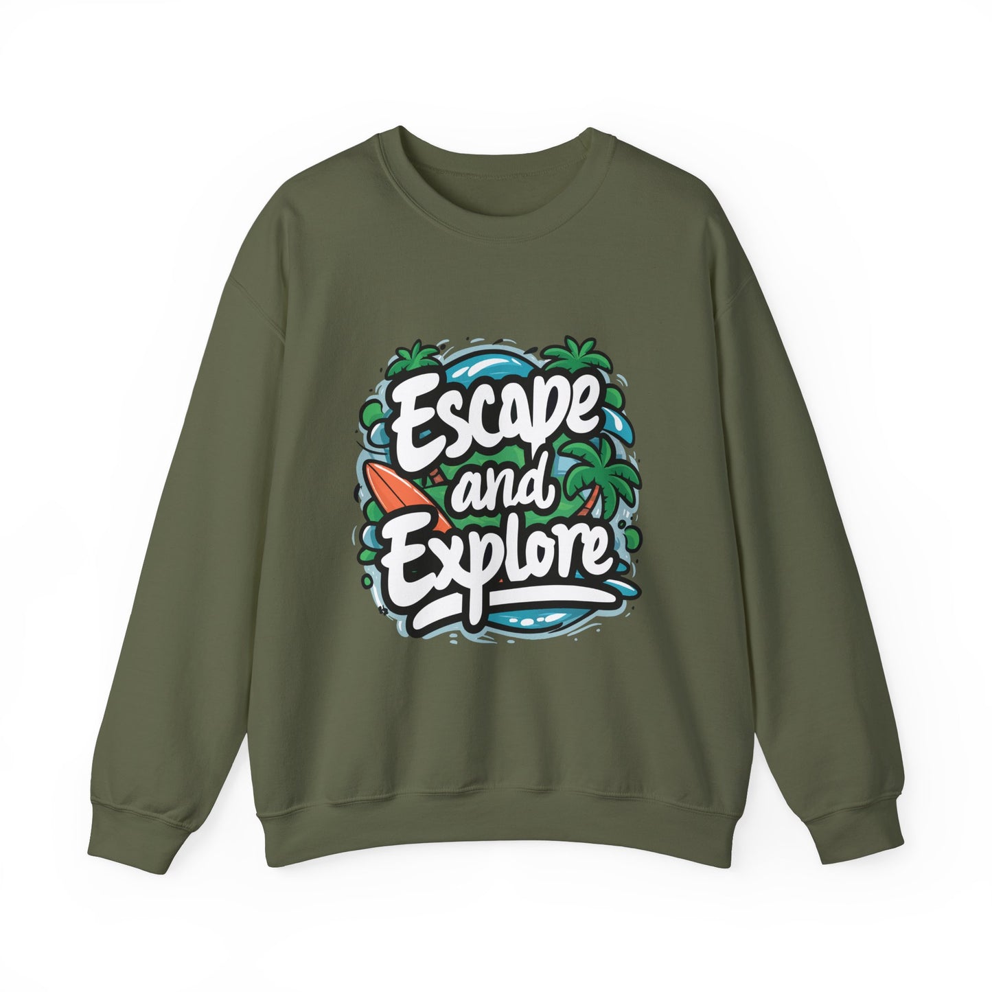 Sudadera de cuello redondo Escape and Explore para aventureros 