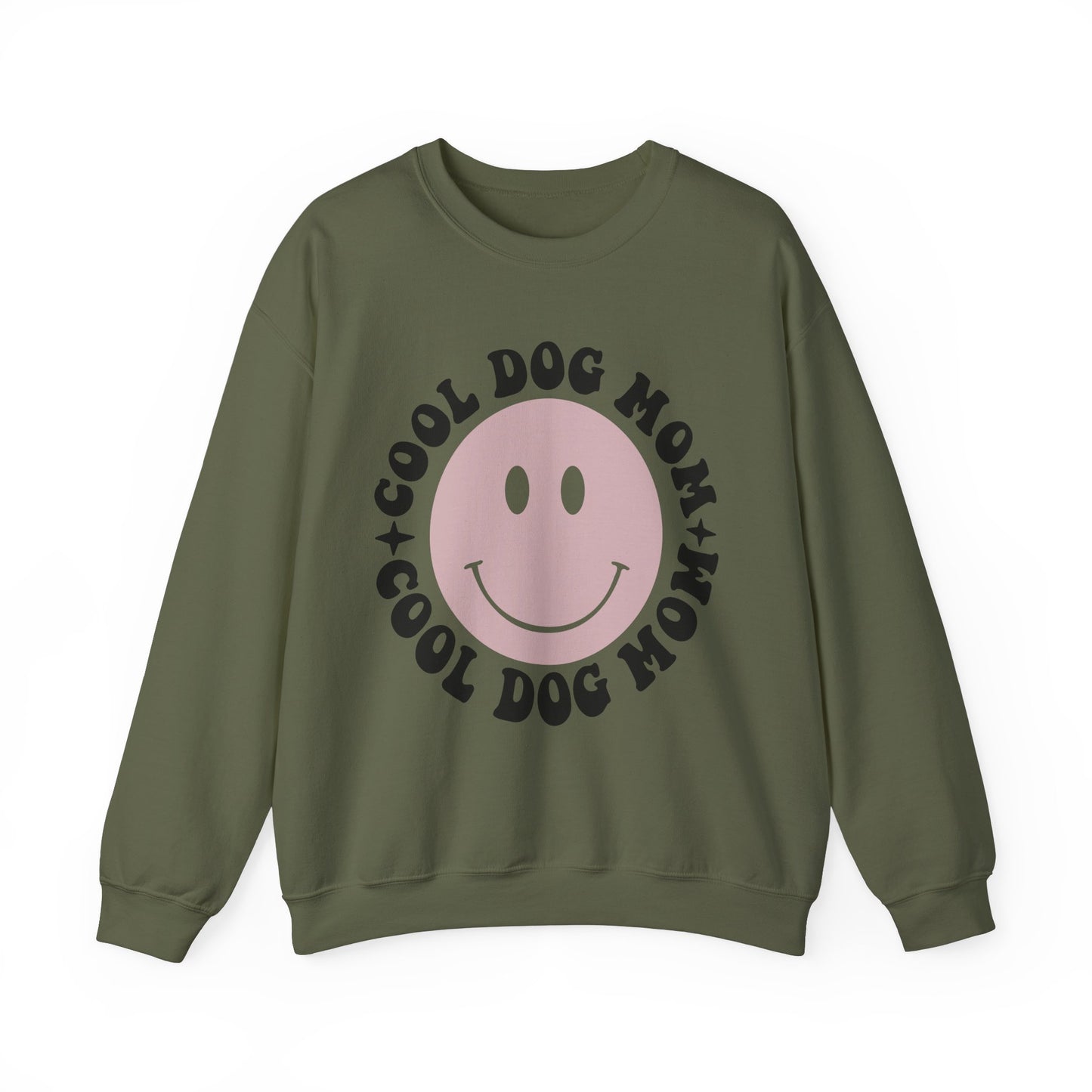 Cool Dog Mom Crewneck Sweatshirt - Trendy Pet Lover Apparel