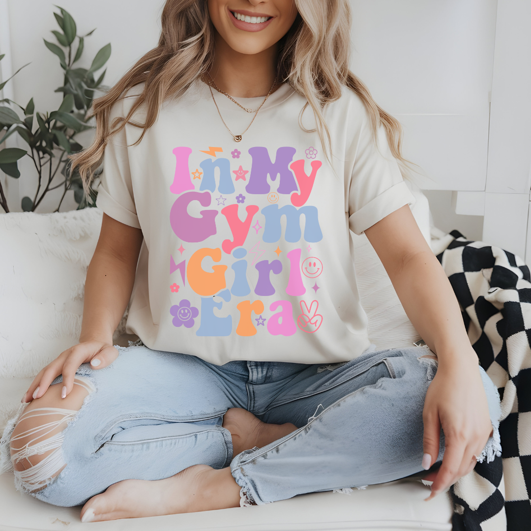 Inspirational Heavy Cotton Tee - 'In My Gym Girl Era' Design