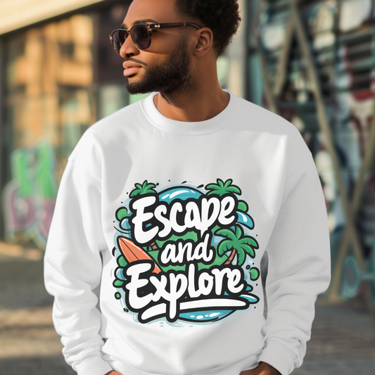 Escape and Explore Crewneck Sweatshirt for Adventurers