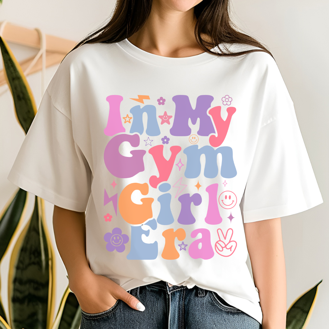 Inspirational Heavy Cotton Tee - 'In My Gym Girl Era' Design